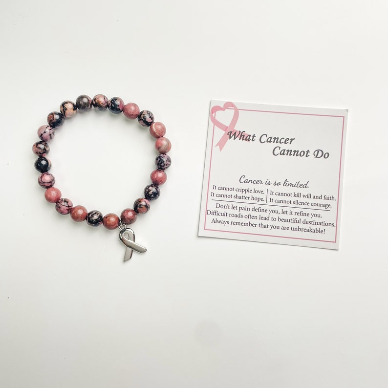 Breast Cancer Gifts for Women Breast Cancer Bead Bracelet Etsy
