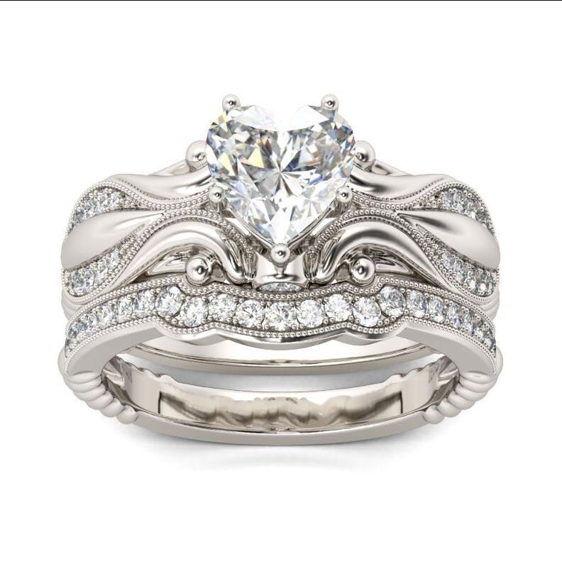 Bridal Ring Sets Diamond Antique Art Deco Bridal Ring Set Etsy