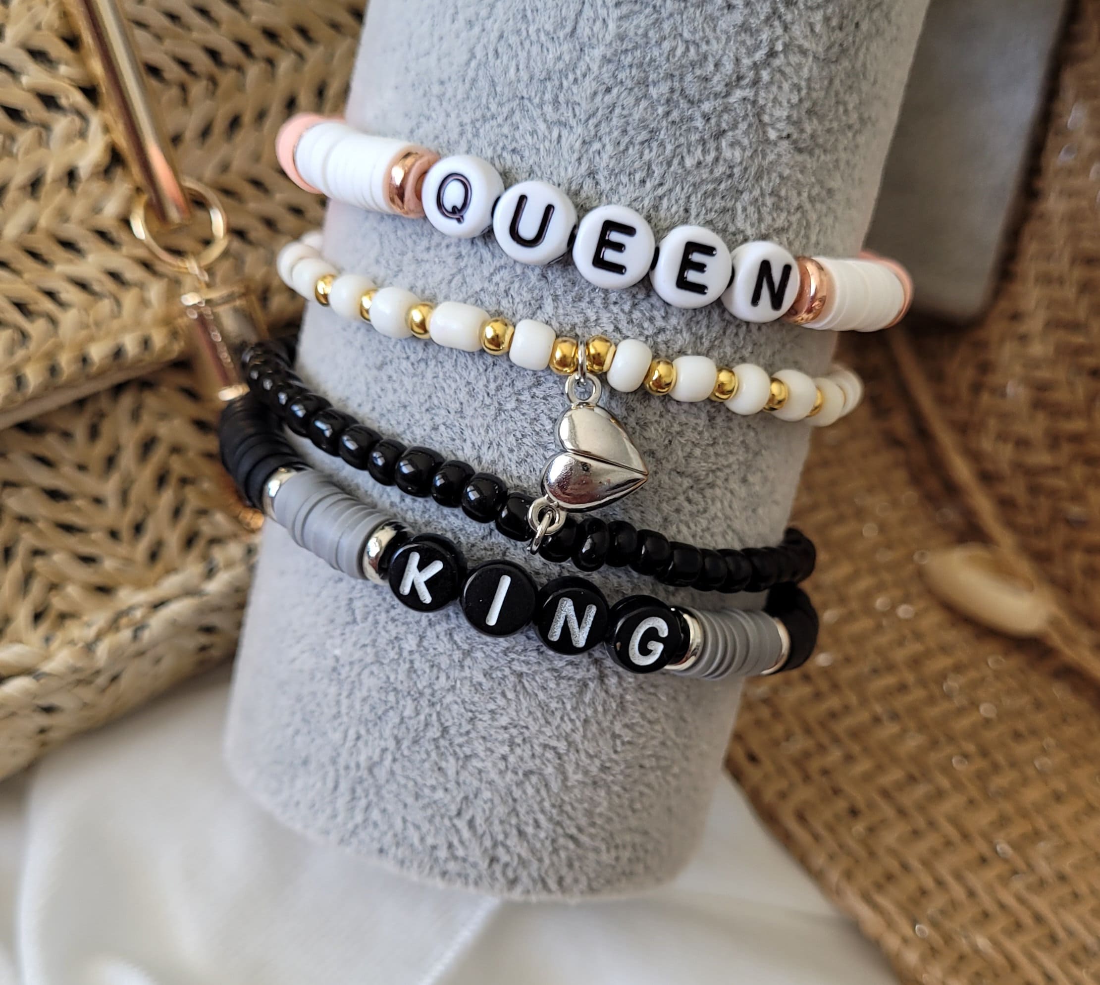 King queen bracelets - Etsy France