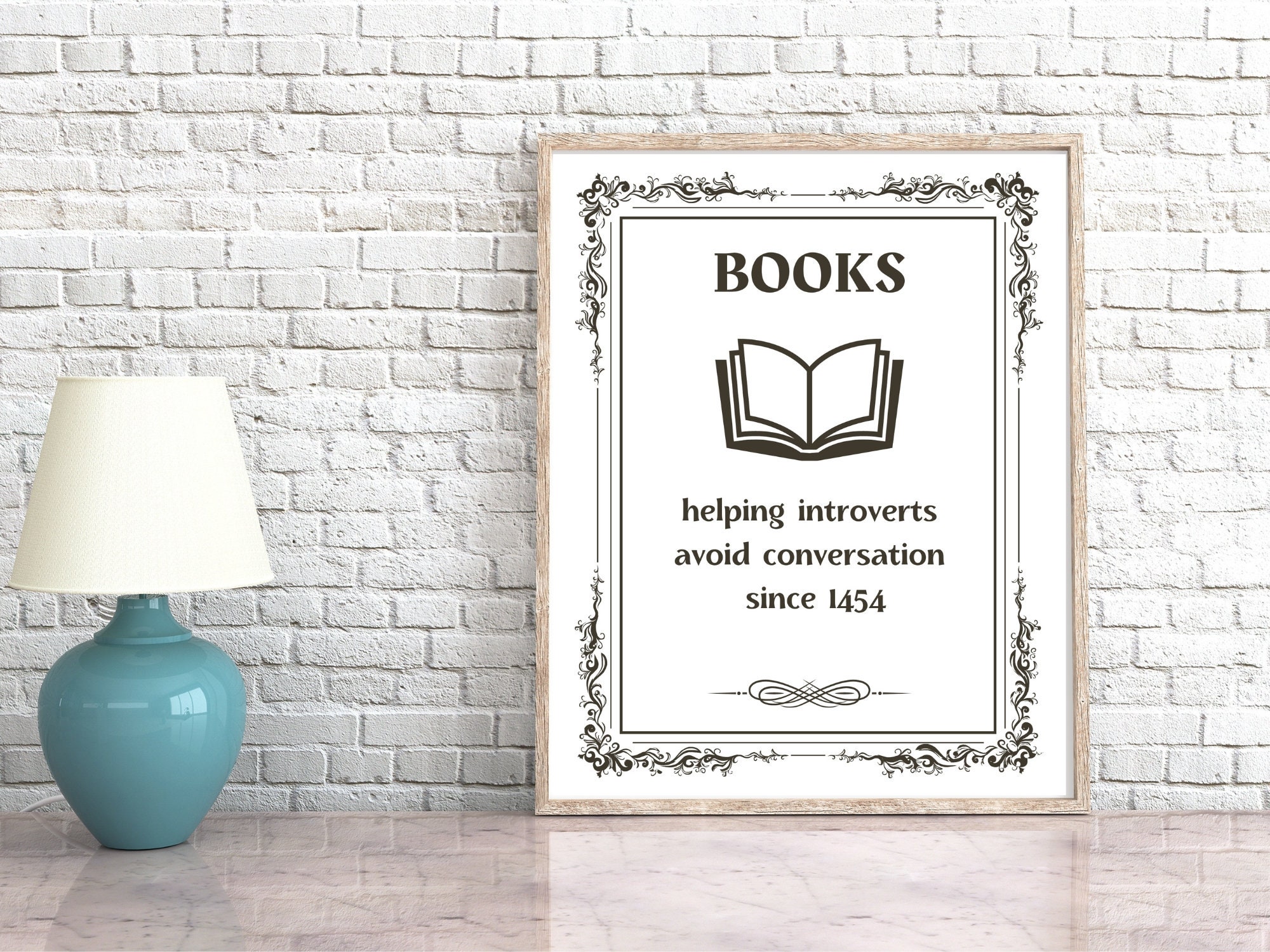 Reader Printable Wall Art, Library Decor, Book Lover Art Print, Introvert Reader, Reading Corner ...