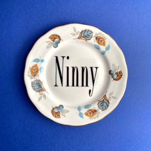 Ninny Decorative Plate, Funny China, Profanity Plate, Offensive China, Rude Plate Inappropriate Gift for Friend, Shelf Styling, Gallery Wall