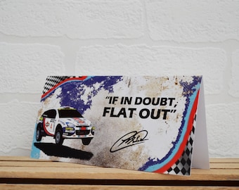 Tarjetas de felicitación / Colin McRae / Tarjetas de cumpleaños / Recuerdos de automóviles / Citas de conductores / Tarjetas / Ocasiones especiales / Tarjetas de deportes de motor / Regalos Ford