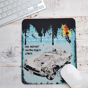 Mousemats MG Midget and Sprite Haynes | Mousemat | Birthday Gifts | MG | Car Memorabilia | Car Enthusiasts | MG Gifts | Sprite & Midget