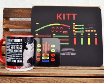 Knight Rider Gift Set | KITT | Pontiac Trans Am | Mugs | Mouse Pads | Coaster | TV Gifts | Birthday Gifts | Michael Knight | Knight Rider