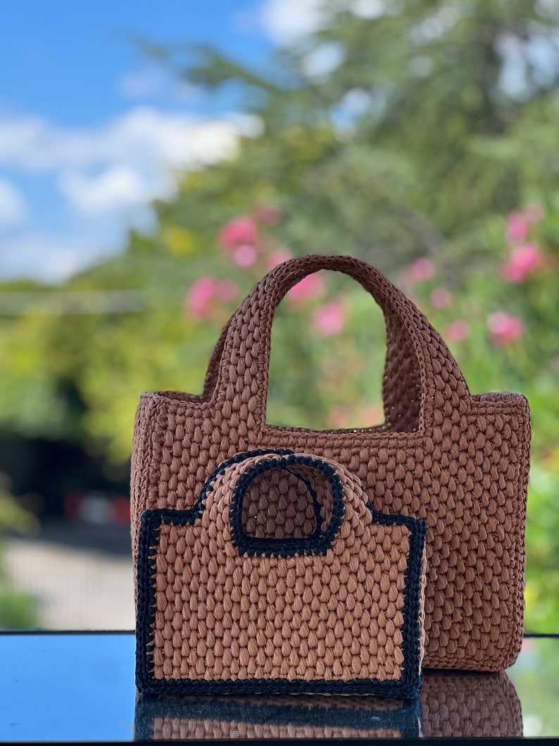Handmade Raffia Tote Bag. Straw Hand Bag image 8