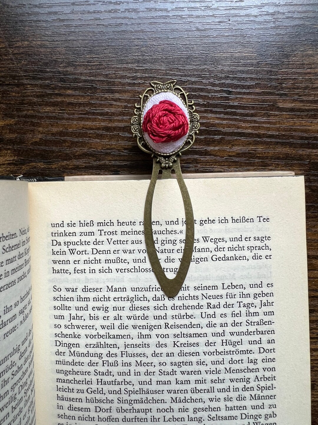 Red Roses Bookmarks Hand Embroidered Red Rose Bookmark - Etsy