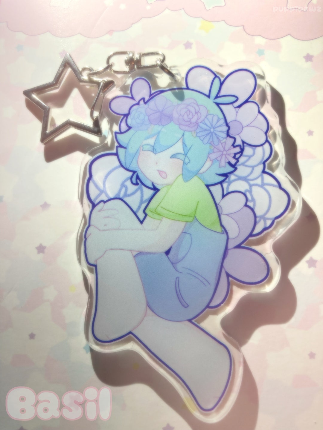 Basil/stranger Double Sided Omori Keychain Etsy Australia