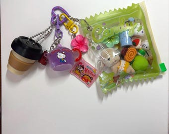 Kawaii Junk Charm Keychain | Handmade Bag Charm | Whimsical Coquette