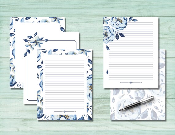 Printable Decorative Writing Paper or Stationery Set With a - Etsy