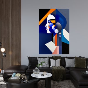 AI KUnst Women whit Pink Hair, Digital Kunst,AI KUnst, Wall Art