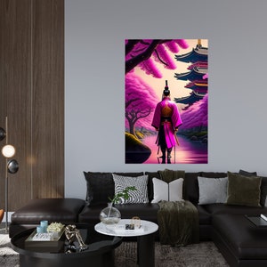 AI KUnst Women whit Pink Hair, Digital Kunst,AI KUnst, Wall Art