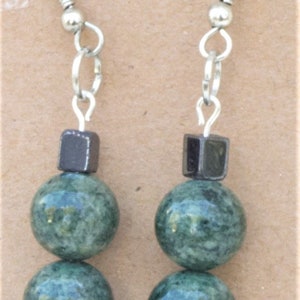 green turquoise earrings