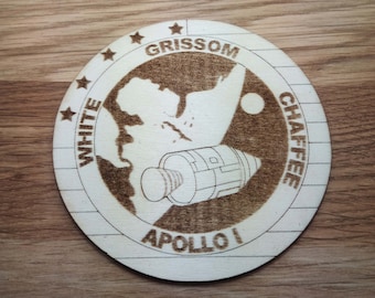 Fichier SVG pour la gravure laser - Écusson Apollo 1