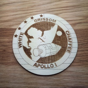 Fichier SVG pour la gravure laser - Écusson Apollo 1