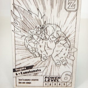 Fichier SVG pour la gravure laser - Carte 6 - Songoku -Carte à peindre