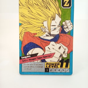 Fichier SVG pour la gravure laser - Carte 573 - Songoku SSJ3 -Carte à peindre