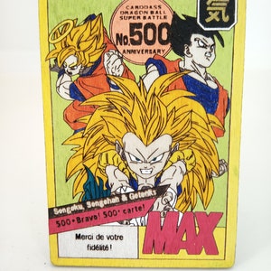 Fichier SVG pour la gravure laser - Carte 500 - Sangoku, Sangohan et Gotenks