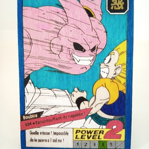 Fichier SVG pour la gravure laser - Carte 604 - Boubou & Gotenks - Carte Dragon Ball Z à peindre