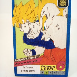Fichier SVG pour la gravure laser - Carte 644 - Songoku et Végéta - Carte Dragon Ball Z à peindre
