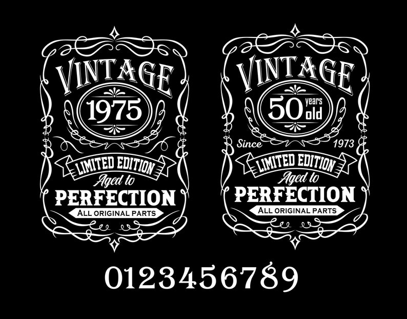 Birthday Vintage Svg Bundle. T-shirt Print Design. Whiskey Bourbon ...