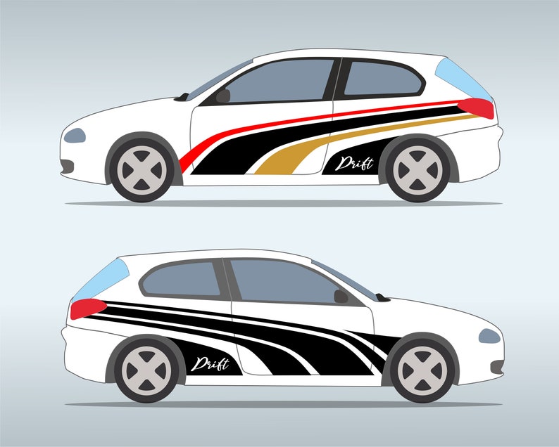 Car Side Door Sticker Stripe SVG Bundle. Universal Set for Etsy