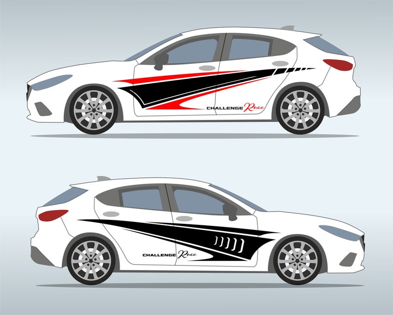 Car Side Door Sticker Stripe SVG Bundle. Universal Set for Etsy