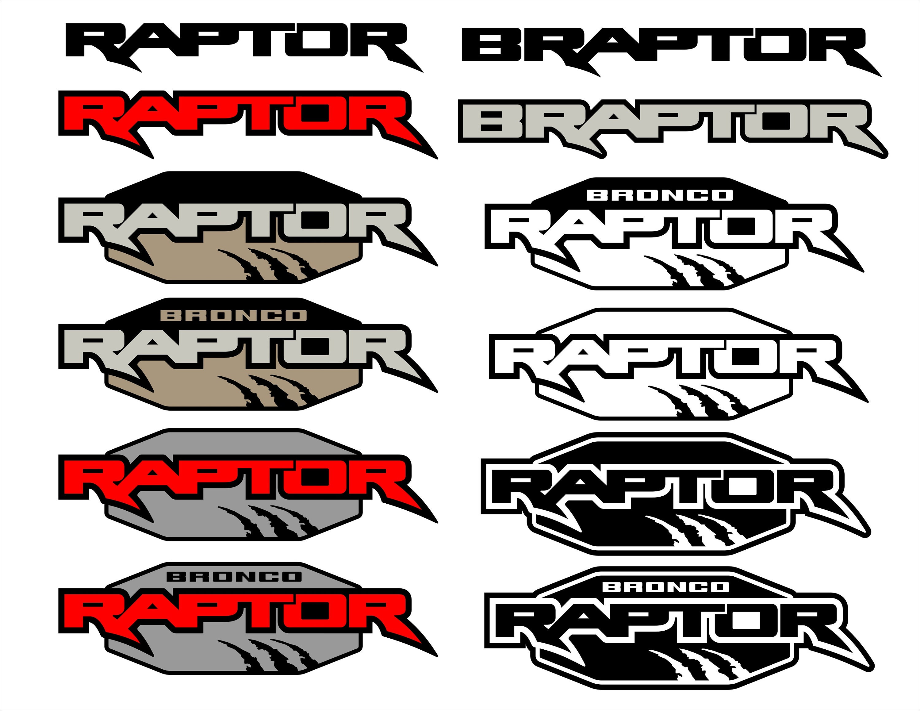 Bronco Raptor R Badge Ford Bronco Suv Side Fender Badges SVG Bundle. Raptor, Founding Member ...