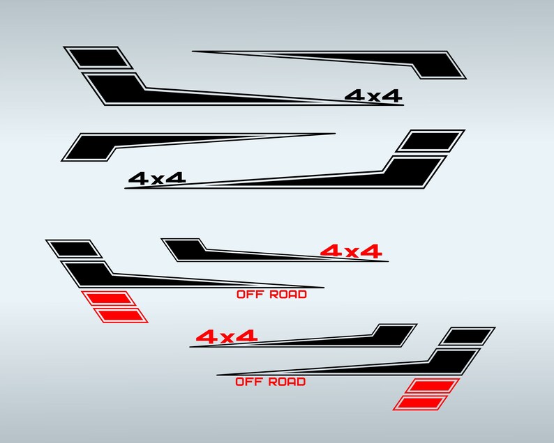 Car Side Door Sticker Stripe SVG Bundle. Suitable for Printing or