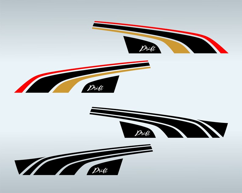 Car Side Door Sticker Stripe SVG Bundle. Universal Set for Etsy