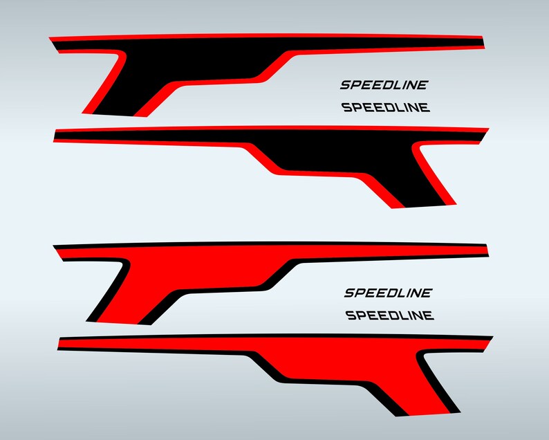 Car Side Door Sticker Stripe SVG Bundle. Universal Set for Print or Cut