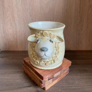 One-of-a-Kind Sheep Lover&#39;s Mug - Charming Handcrafted 3-D Pottery