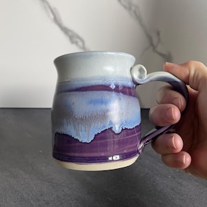 Unique Purple Haze Mug - Handcrafted Pottery with a Splash of Style