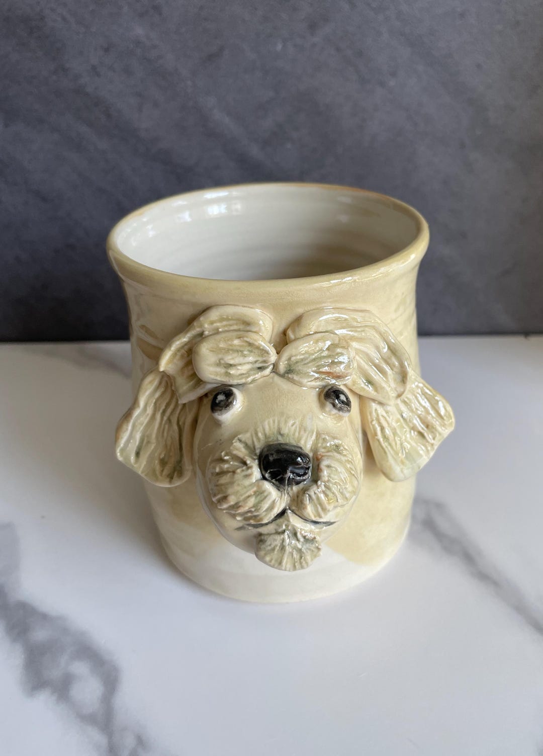 Handmade Doodle Dog Mug – Handsculpted Pottery With Floppy Ears - Etsy