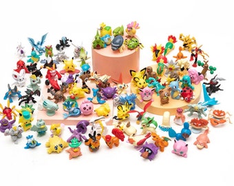 144 pcs Pokemon Mini PVC Action Figures pikachu Toys For Kids Xmas Gift Party