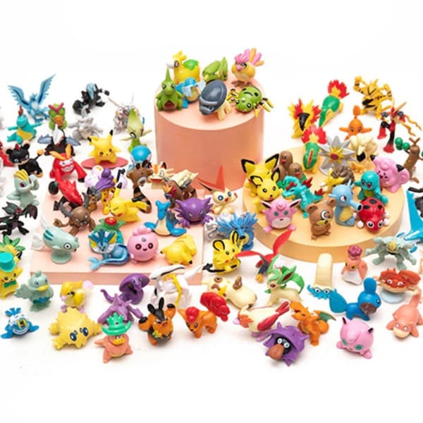 144 pcs Pokemon Mini PVC Action Figures pikachu Toys For Kids Xmas Gift Party