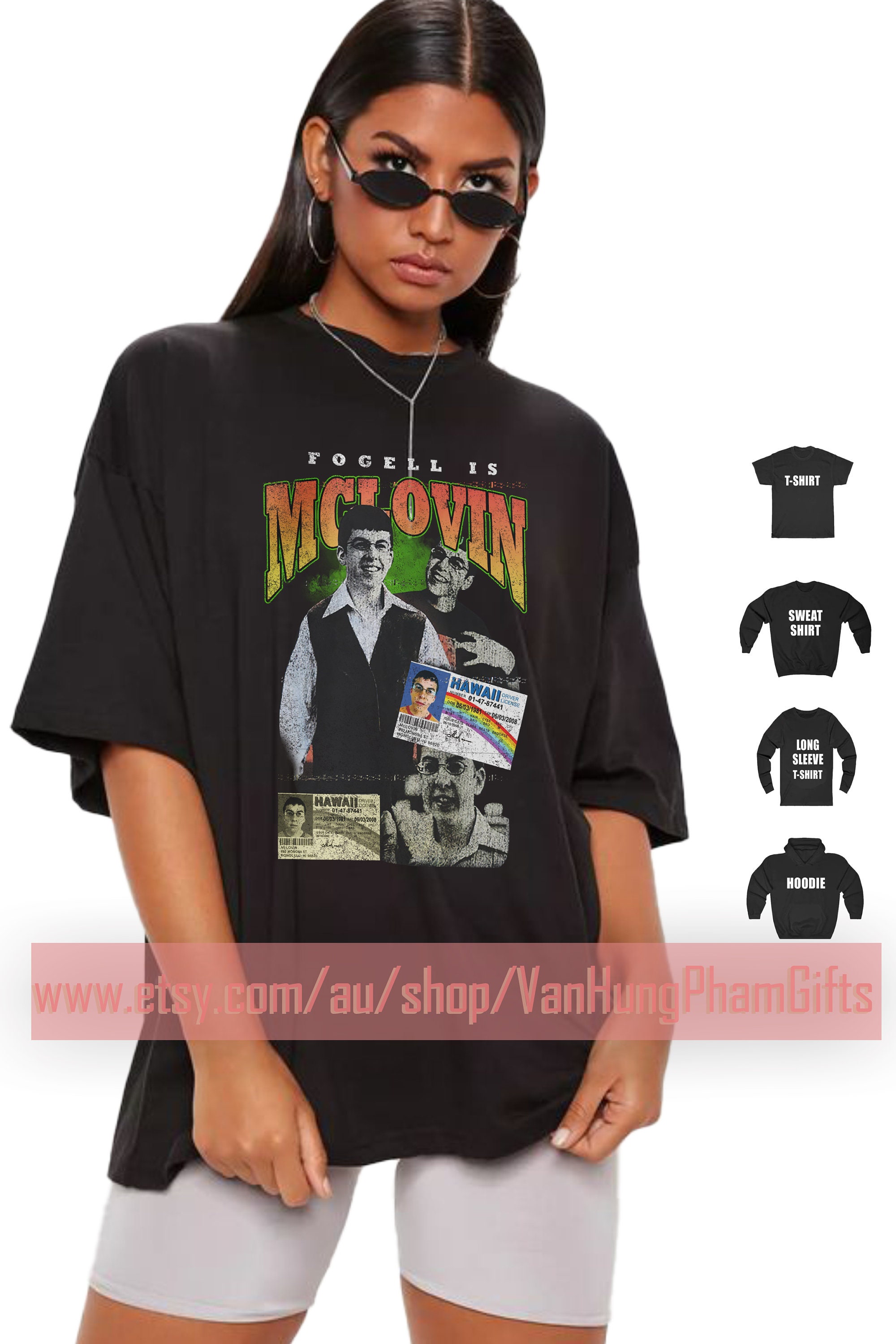 Mens Womens T-Shirt McLovin Cotton Fake Shirt Id Unisex Tee