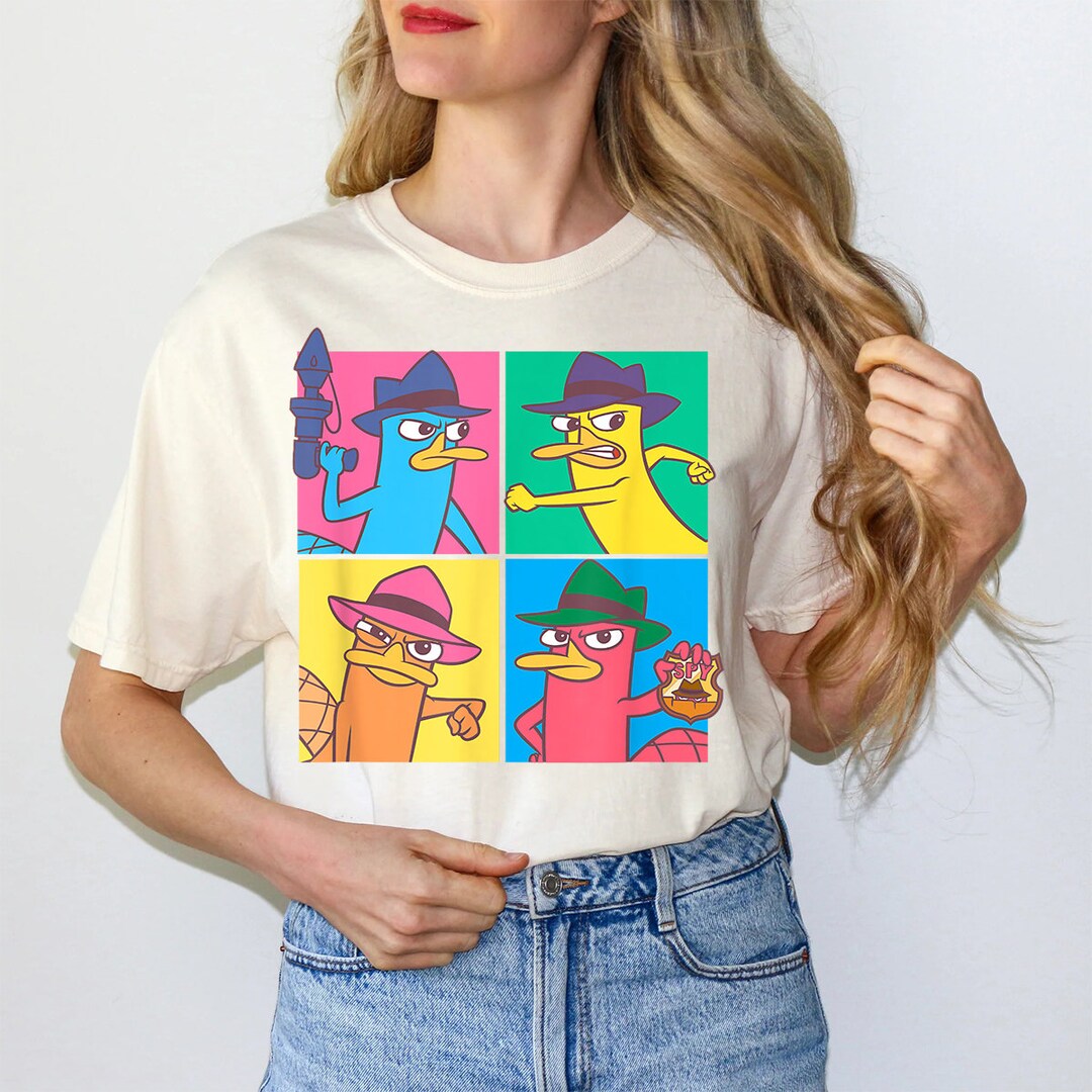 Disney Phineas and Ferb Agent P Pop Box up Shirt, Retro Family Matching ...