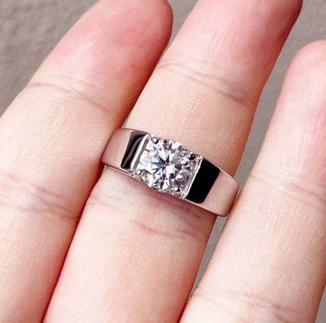 Solitaire Mens Ring, Wedding Groom Ring, Daily Wear Ring, Rings for Men ...