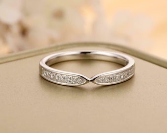 Anillo de diamantes de compromiso, anillo de diamantes delicado para mujeres, anillo mínimo, anillo de bodas para mujeres, regalo de cumpleaños, joyería personalizada para mujeres