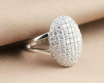 Twilight Ring, Bella Breaking Dawn Ring, 2.6 CT Diamond Engagement Ring, 14K White Gold, Wedding Promise Ring, Cluster Ring, Birthday Gifts