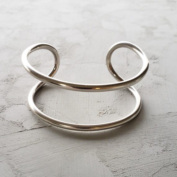 Arch Sterling Silver Cuff |  Handcrafted Minimalist Bracelet | Architectural Jewelry | Gift for Her.