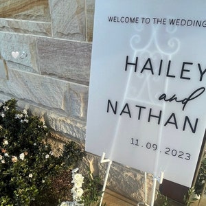 Wedding Welcome Sign Decal | Minimalist Mirror | Acrylic | Engagement Party