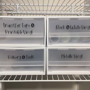 Etiqueta organizativa personalizada (SOLO ETIQUETAS) / Calcomanía de vinilo / Adhesivo personalizado / Adhesivo de vinilo / Organización de papelería y contenedores