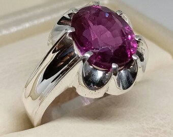 10 Carat Rare Amethyst Sterling Silver 925 Handmade Ring Amethyst Gemstone Ring, Engagement Ring