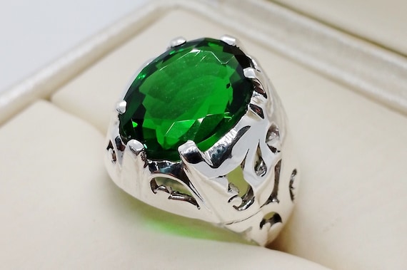 Mens chrome diopside best sale rings