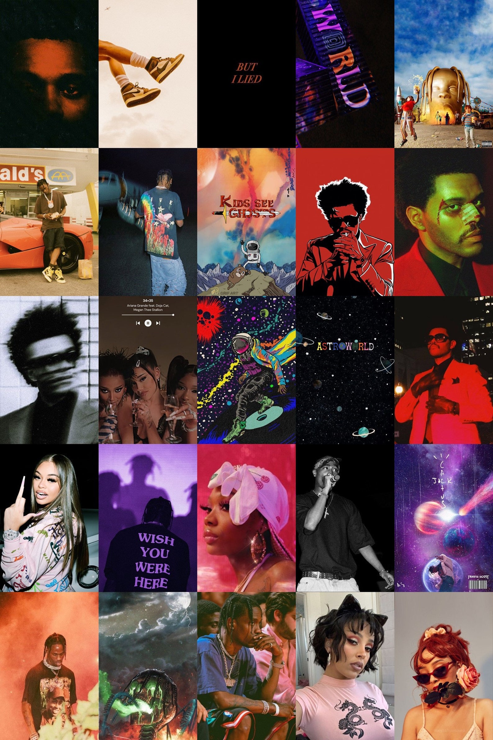 134 Rapper Wall Collage Kit, Rapper Collage Kit, Rapper Aesthetic Collage Kit, Rapper Aesthetic