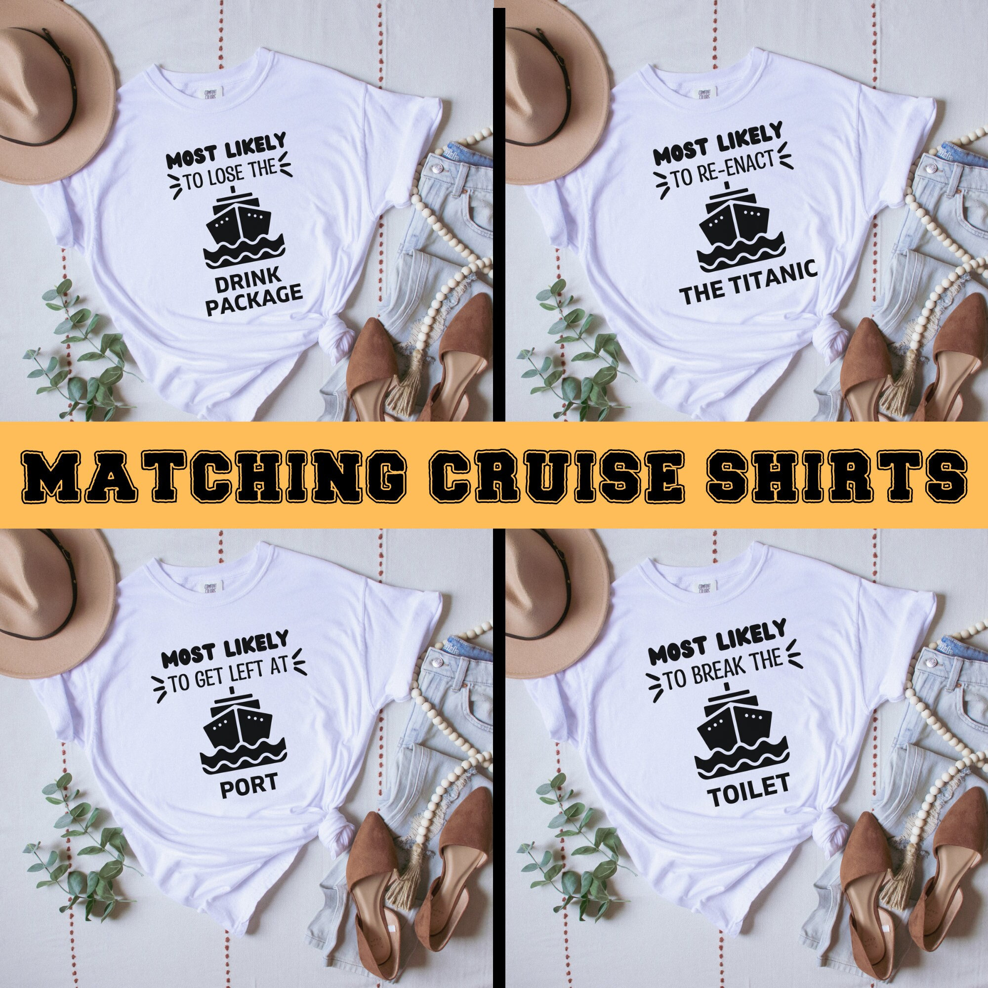 Most Likely to Cruise Shirts Funny Group Cruise Tshirt Girls 
