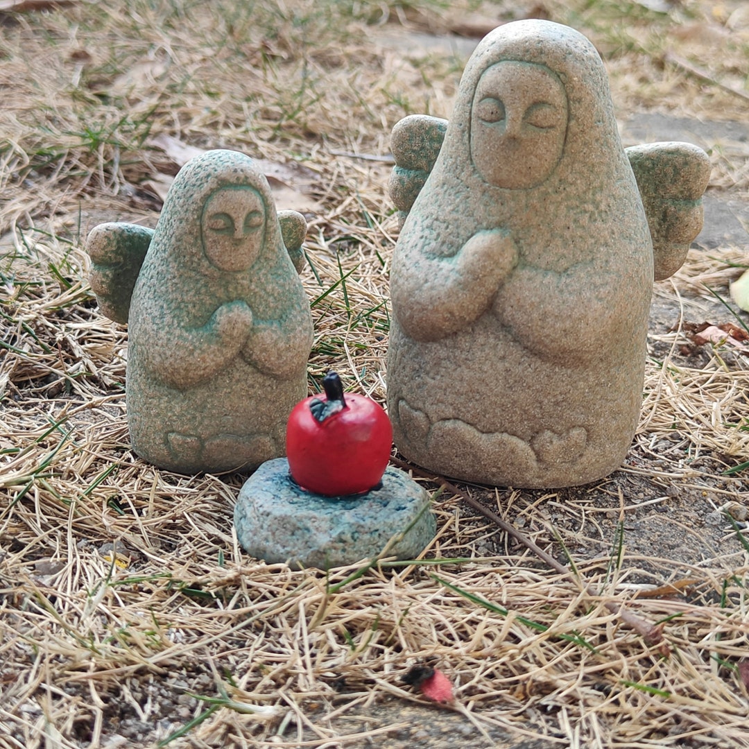 BOTW Goddess Statue Legend of Zelda Hand Painted Stone Statue Garden