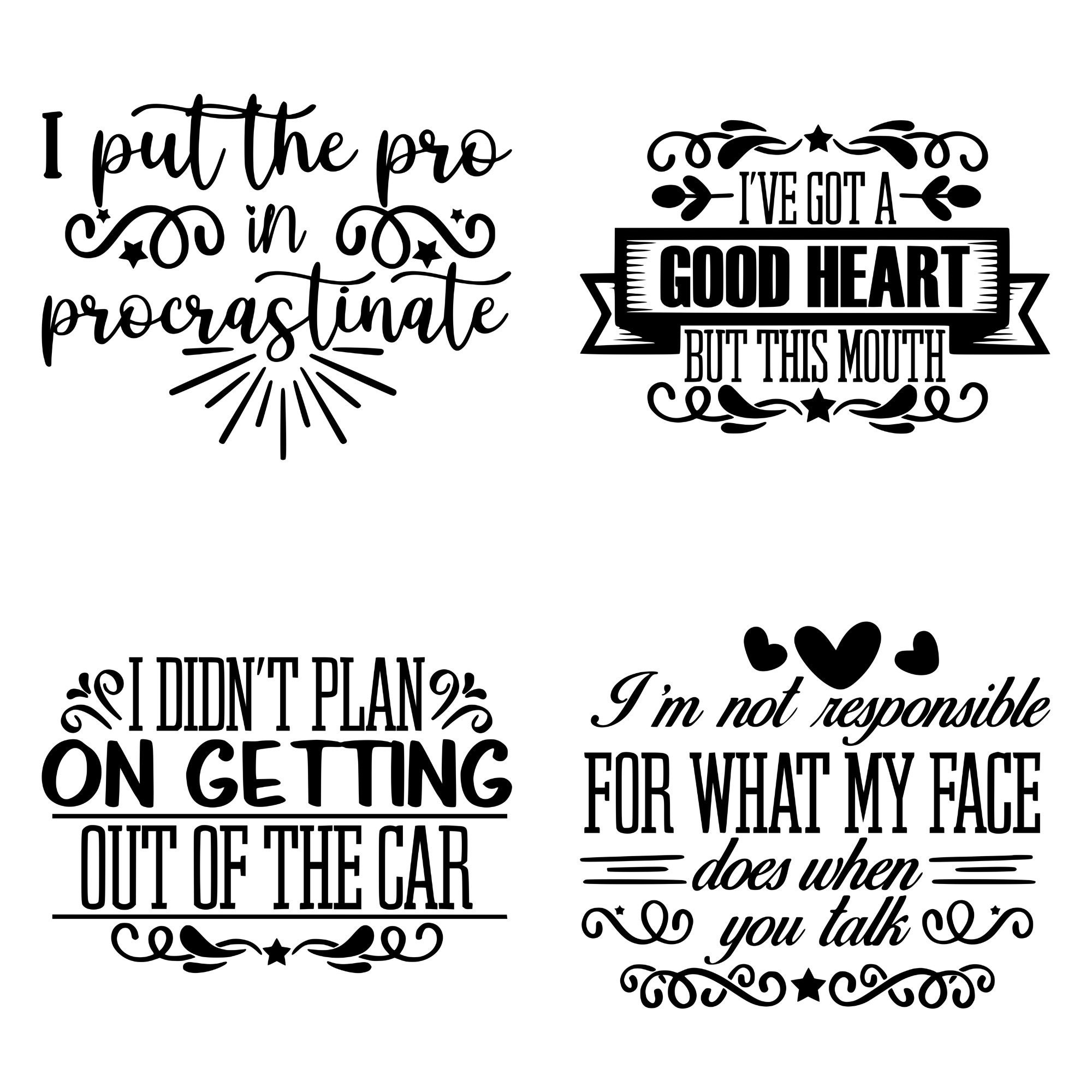 Sarcastic Svg Bundle Funny Quotes Bundle Svg Sarcasm Svg Etsy UK