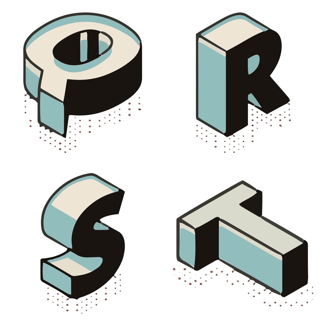 Monogram Svg Funny Alphabet Svg Png Isometric Alphabet Svg - Etsy
